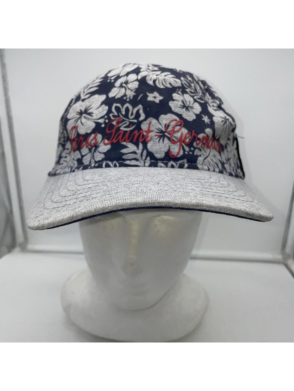 PSG Paris Saint Germain Adjustable 6-Panel Floral Hat Blue/Gray (57 Cm)